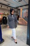 Sparkle Denim Ceket-Antrasit Antrasit